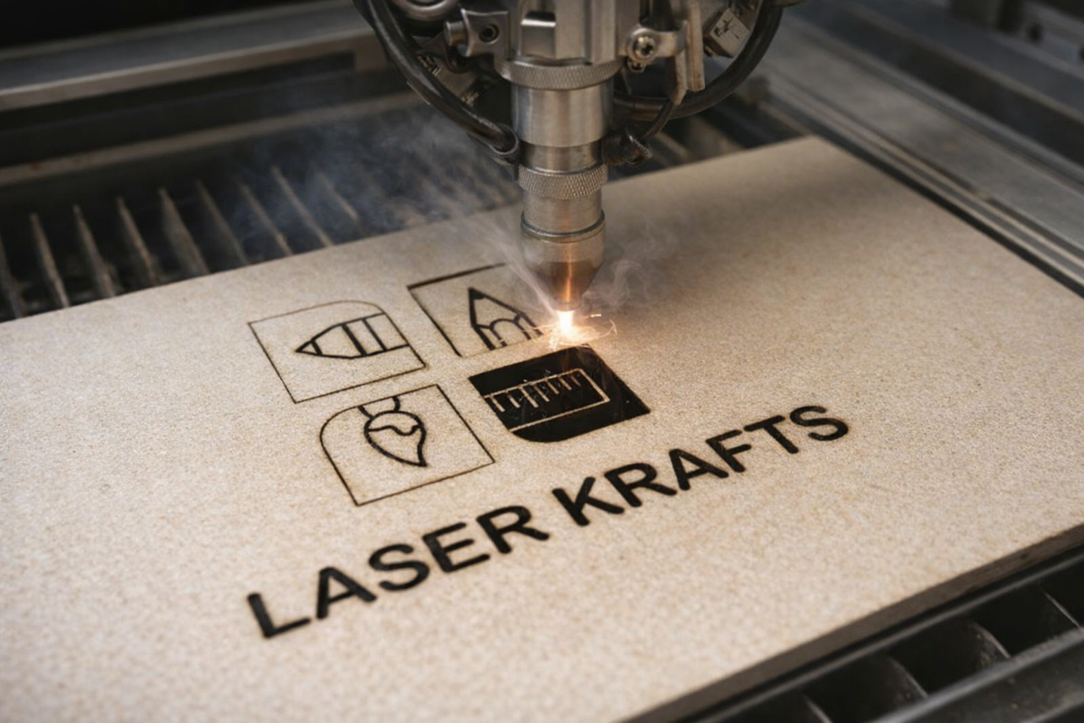 Laser Krafts machine at work
